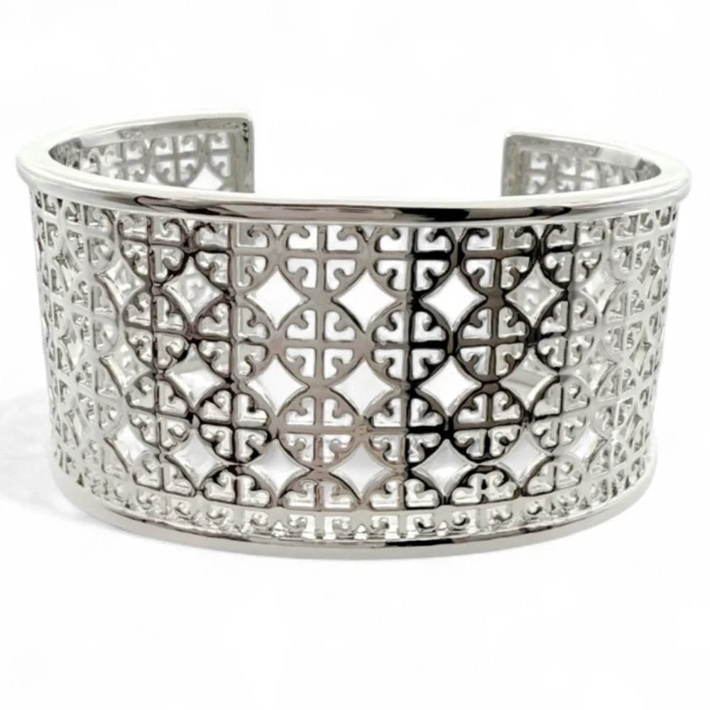 Tory Burch • Miller T Cuff Bangle Silver NWT $198